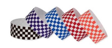 Tyvek 1" Checkerboard Wristbands(500 per box)